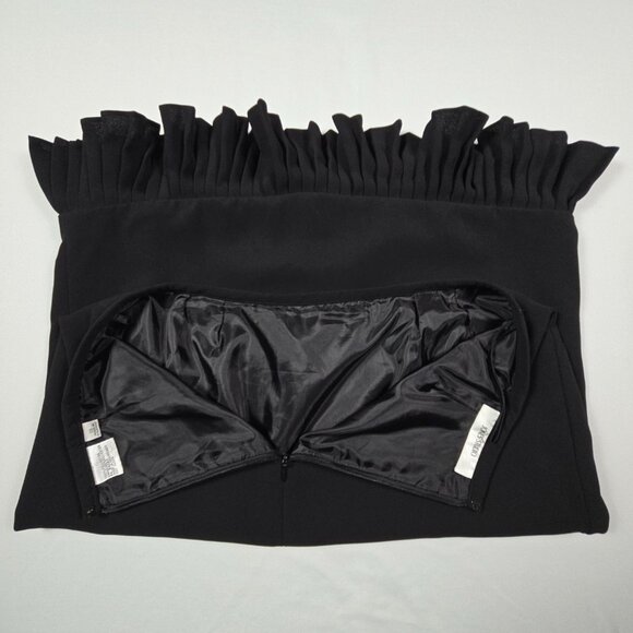 Jones‎ Studio Black Ruffle Hem Pencil Skirt 10 Romantic Office Cocktail Chic - Picture 8 of 8